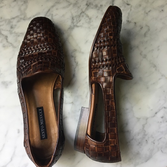 SOLD :: Vintage 80s Woven Open Side Flats - Picture 4 of 8